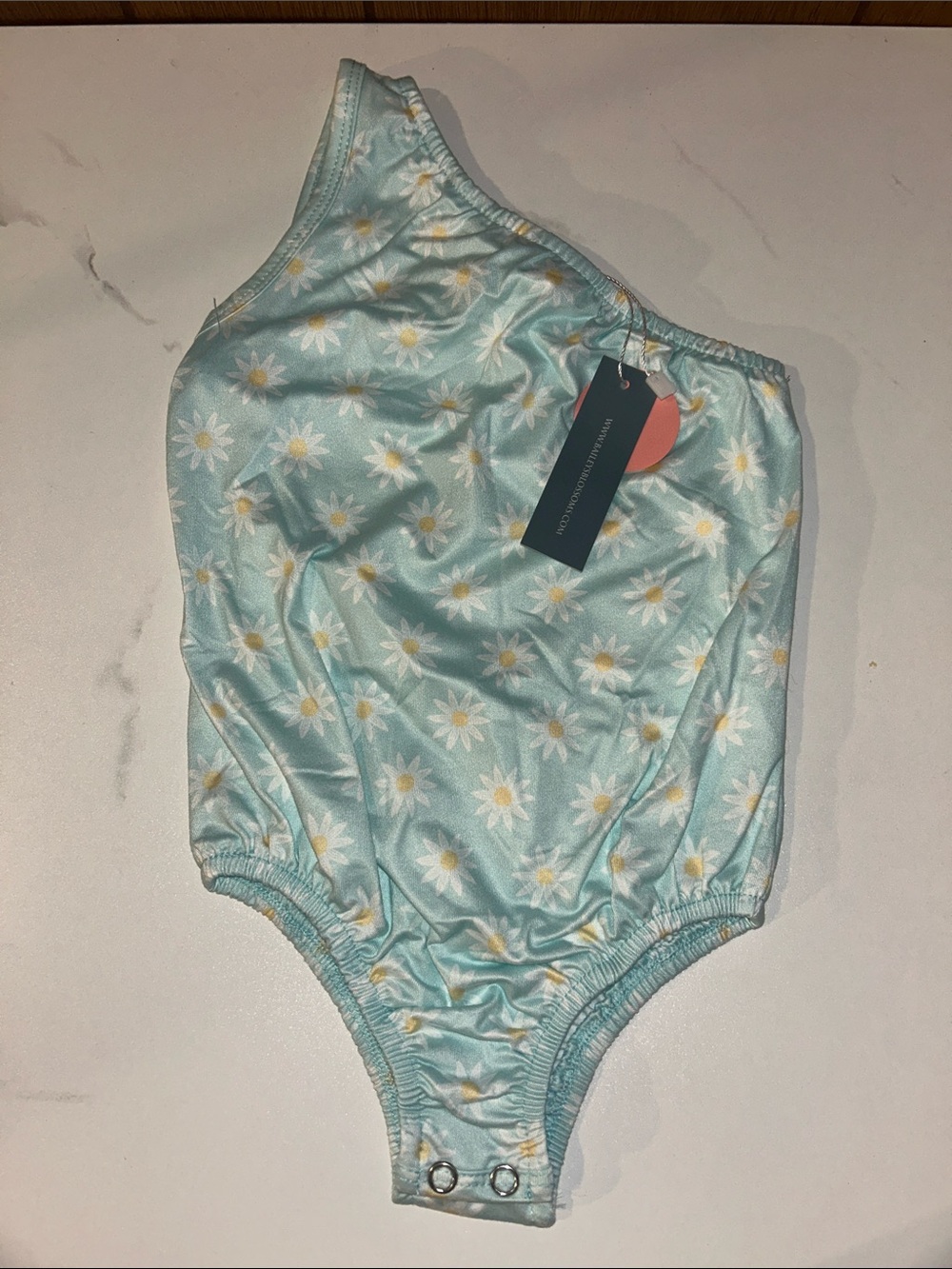 3/$25 Bailey’s Blossoms | Light Aqua Daisy One-Piece Bodysuit